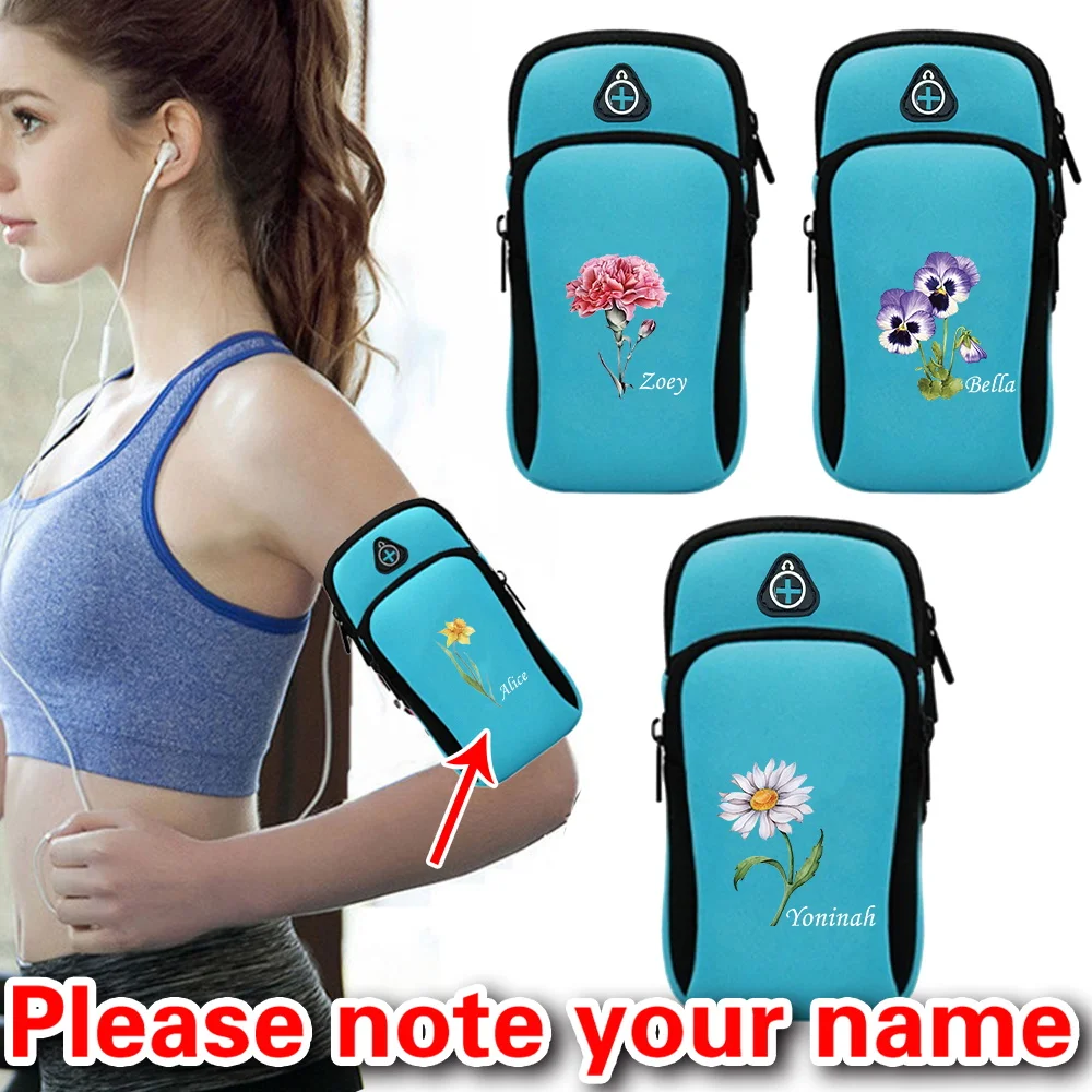 Personalized Customized Mobile Phone Arm Bag with Earphone Jack Waterproof and Breathable Sports Running Bag for Gym.