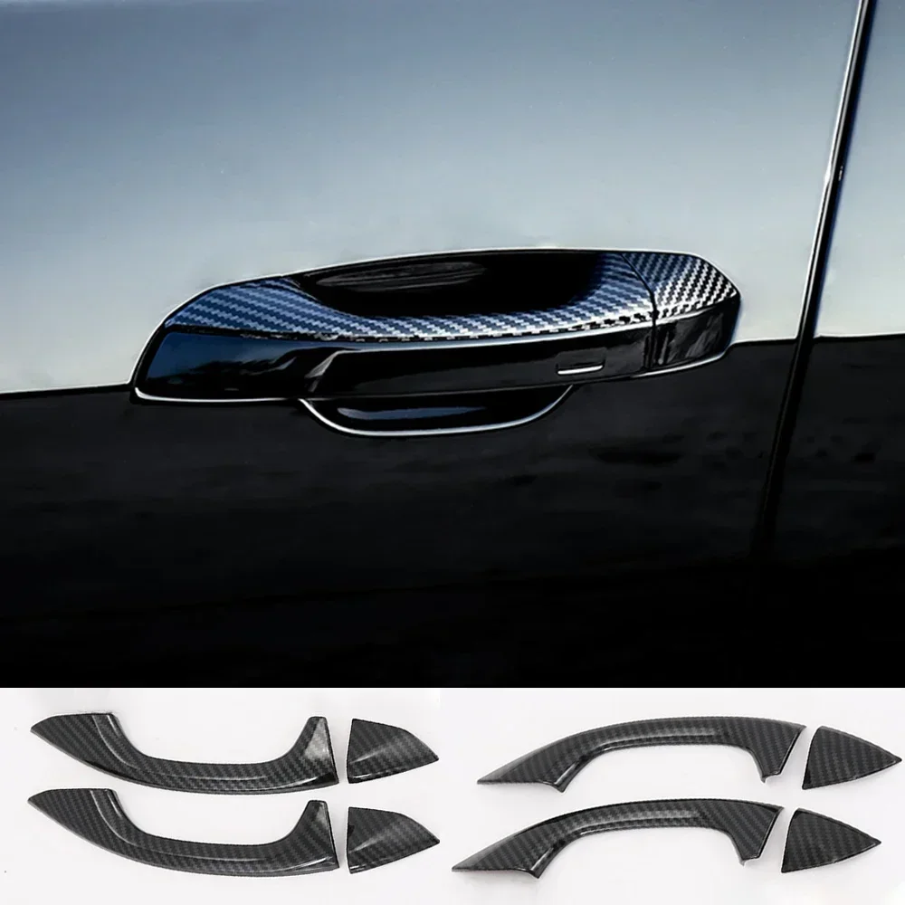 For Audi A6 C8 2019-2023 Auto Accessories Car Outside Door Knob Handle Cover Trim Decoration Bright Silver Plating ABS Sticker