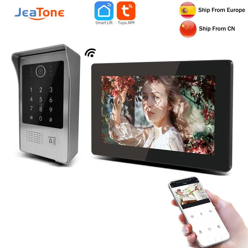 JeaTone Wireless Intercom Video Doorbell Wifi Door Bell with Camera Digital IP Security Video 2 Way Video Intercom System