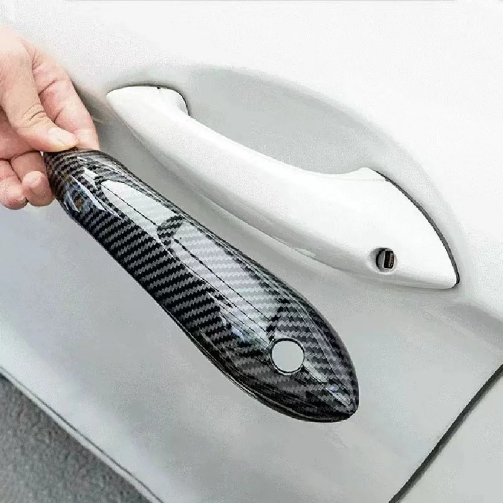 ترقية السيارة غطاء مقبض الباب لسيارات BMW 6 Series F06 F12 F13 2010-2019 ألياف الكربون Charred كروم أسود فضي اكسسوارات السيارات
