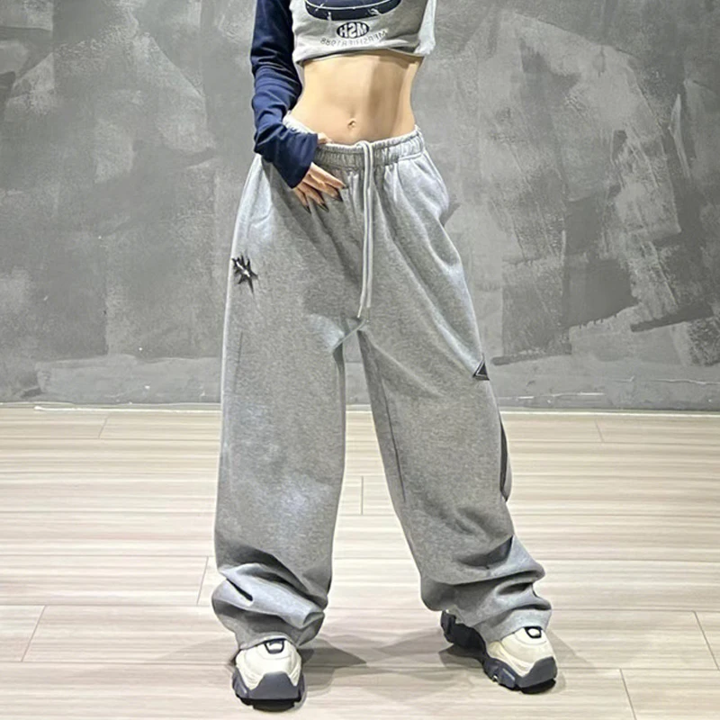 السراويل النسائية موضة عالية الخصر الهيب هوب بنطلون امرأة فضفاضة الركض Sweatpants بانت غير رسمي واسعة الساق بنطلون الشارع الشهير جديد