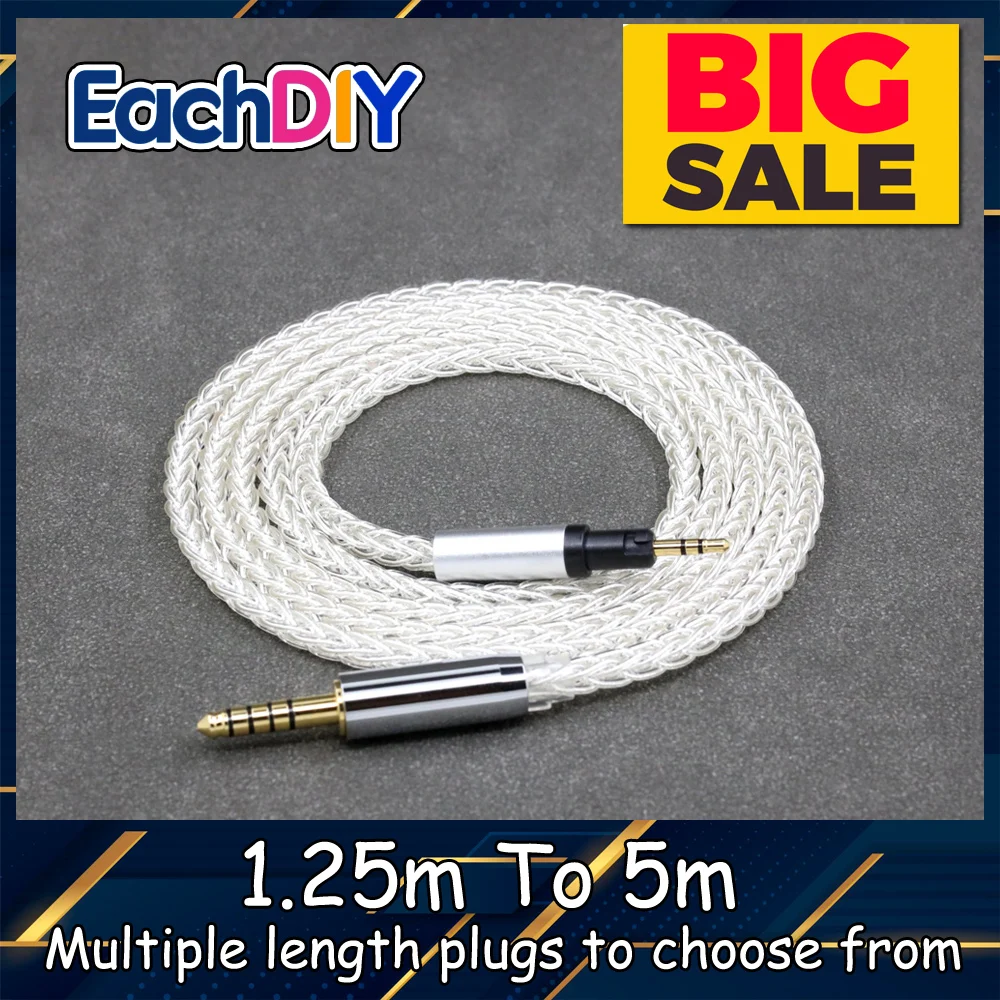 

8 Core 99% 7n Pure Silver Palladium Earphone Cable For Austrian Audio Hi-X15 Hi-X65 Hi-X50 X55 Headphones LN008448