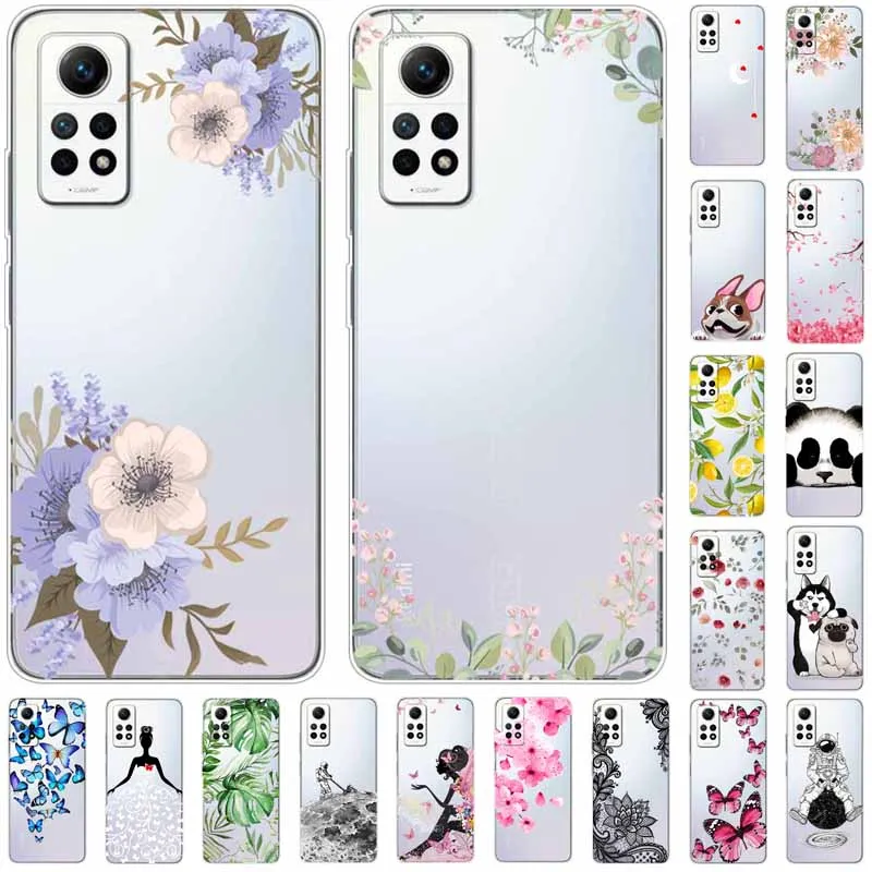 For Xiaomi Redmi Note 12 Pro 4G Case Transparent Soft TPU Flower Slim Cover For Redmi Note 12pro 4G Cases Print Clear Silicone