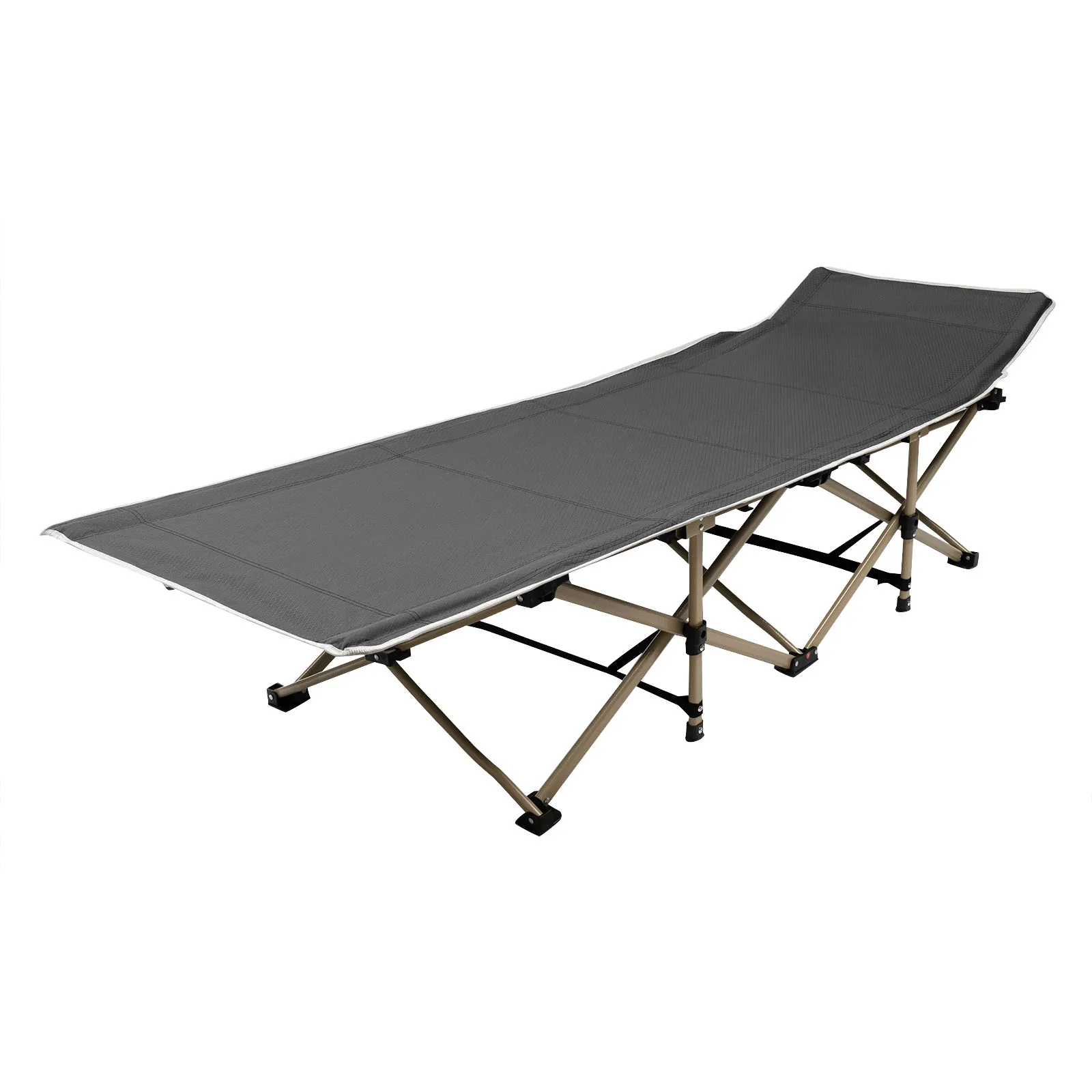 Portable Camping Cot for Adults Folding Camping Bed with Storage BagTravel Tent Cots for Camping Trips and Car Driving Gray