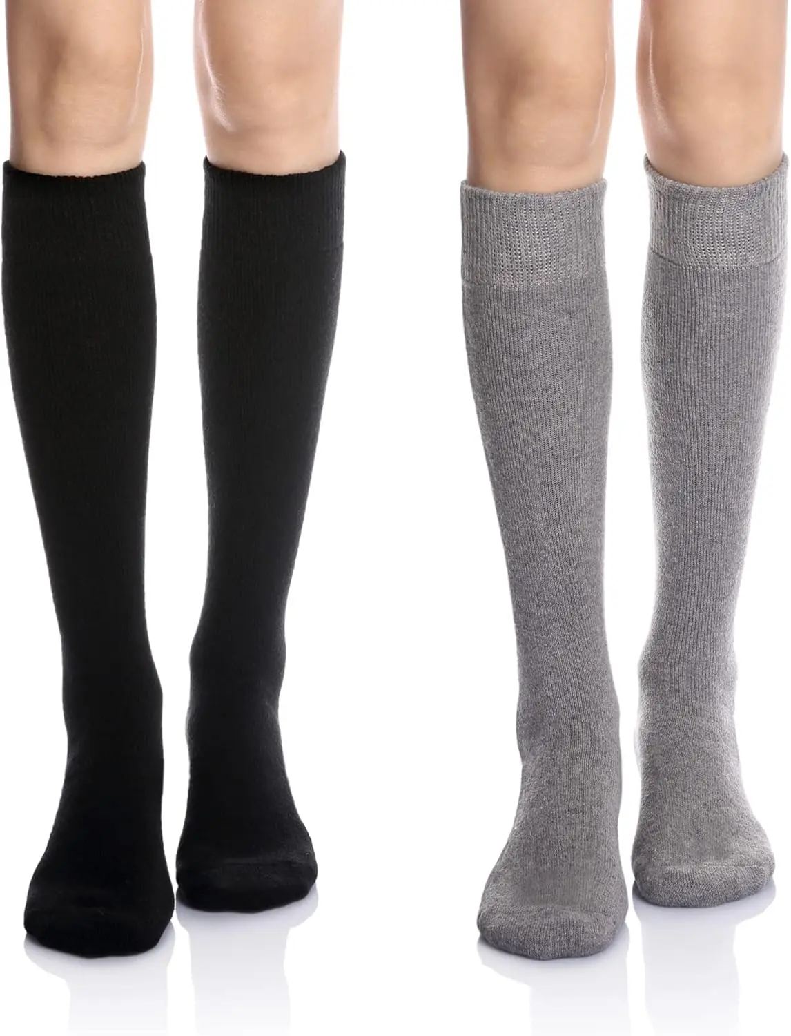 

Women's Knee High Wool Socks Winter Thick Thermal Soft Comfy Over Knee Long High Socks 2 Pairs