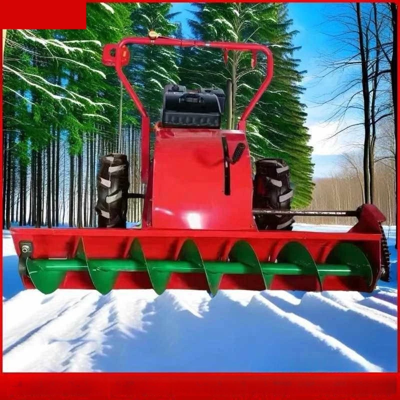 Hand Push GasDiesel Snow Blower Screw Type Snow Removal Equipment, 5000㎡/h High Efficiency Snow Cleaner for Property Maintenance