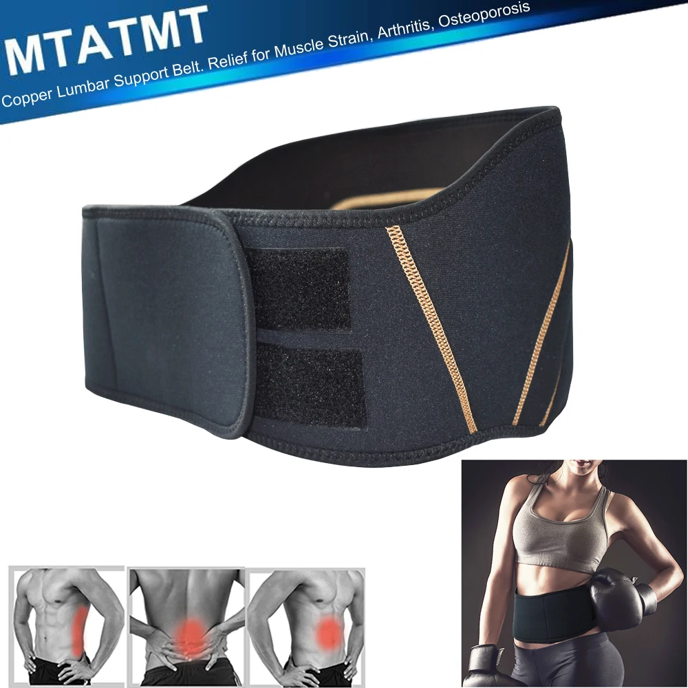 

Copper Compression Back Brace Lumbar Support Belt for Muscle Strain, Arthritis, Osteoporosis, Hernia, Sciatica, Scoliosis