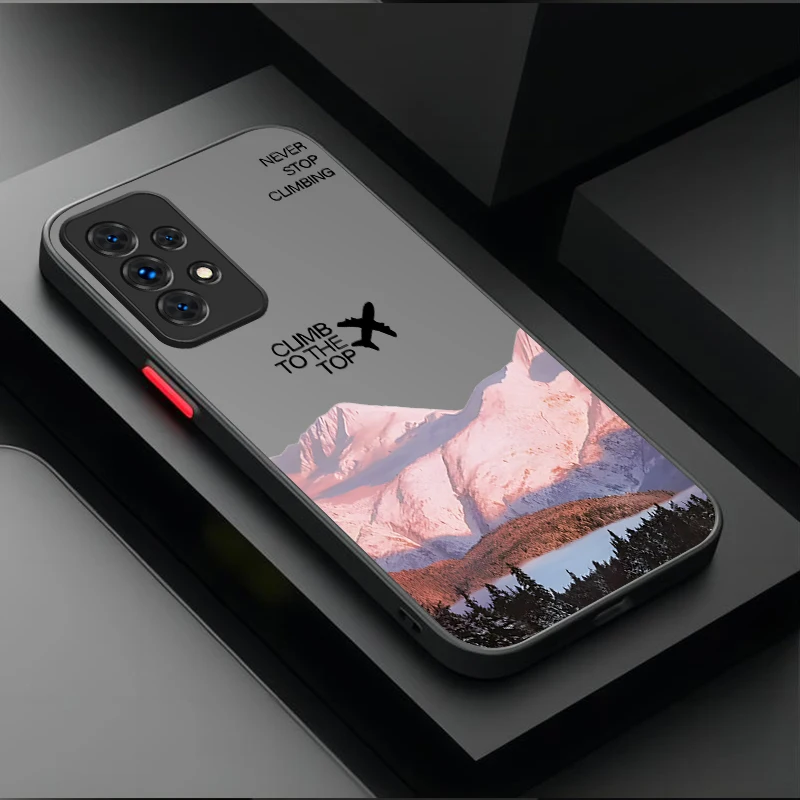 아름다운 오로라 피크 케이스 삼성 갤럭시 A17 A07 A54 A05s A05 A34 A24 A14 A73 A53 A33 A23 A13 A72 A52 A52s A32 A22 A12용