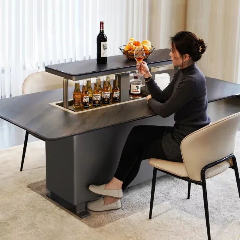Lift Up Tempered Glass Top Coffee Table With Fridge Smart Dining Table Lifting Smart Touchscreen Smart Table