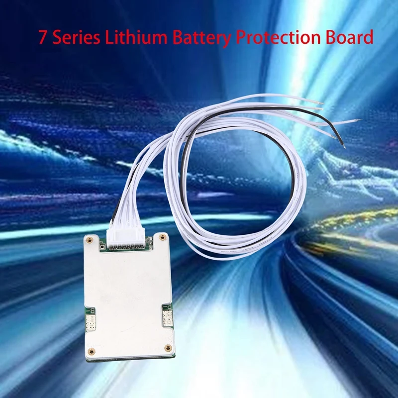 7 Series 24V 29.4V Lithium Battery Protection Board 15A Current 20A Current Limit With Balanced BMS Protection Board