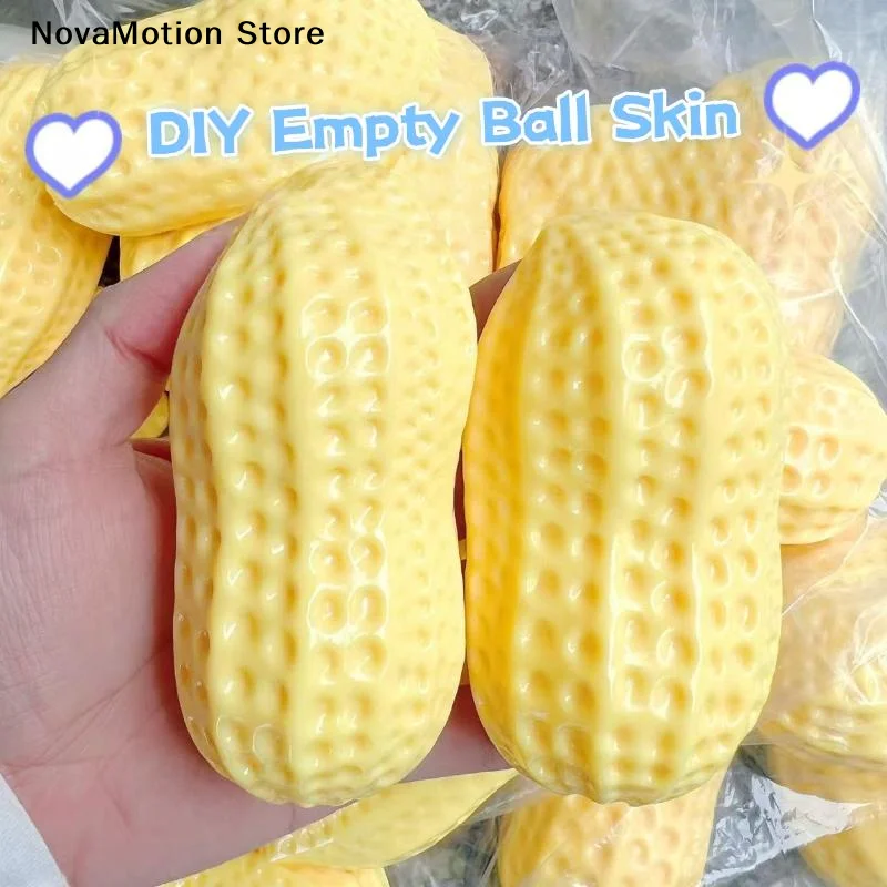 [NM]Empty Fillable Simulated Peanut Squeeze Toy Stress Relief Slow Rebound Squeeze Fidget Toy Soft Decompression Toy[NM]