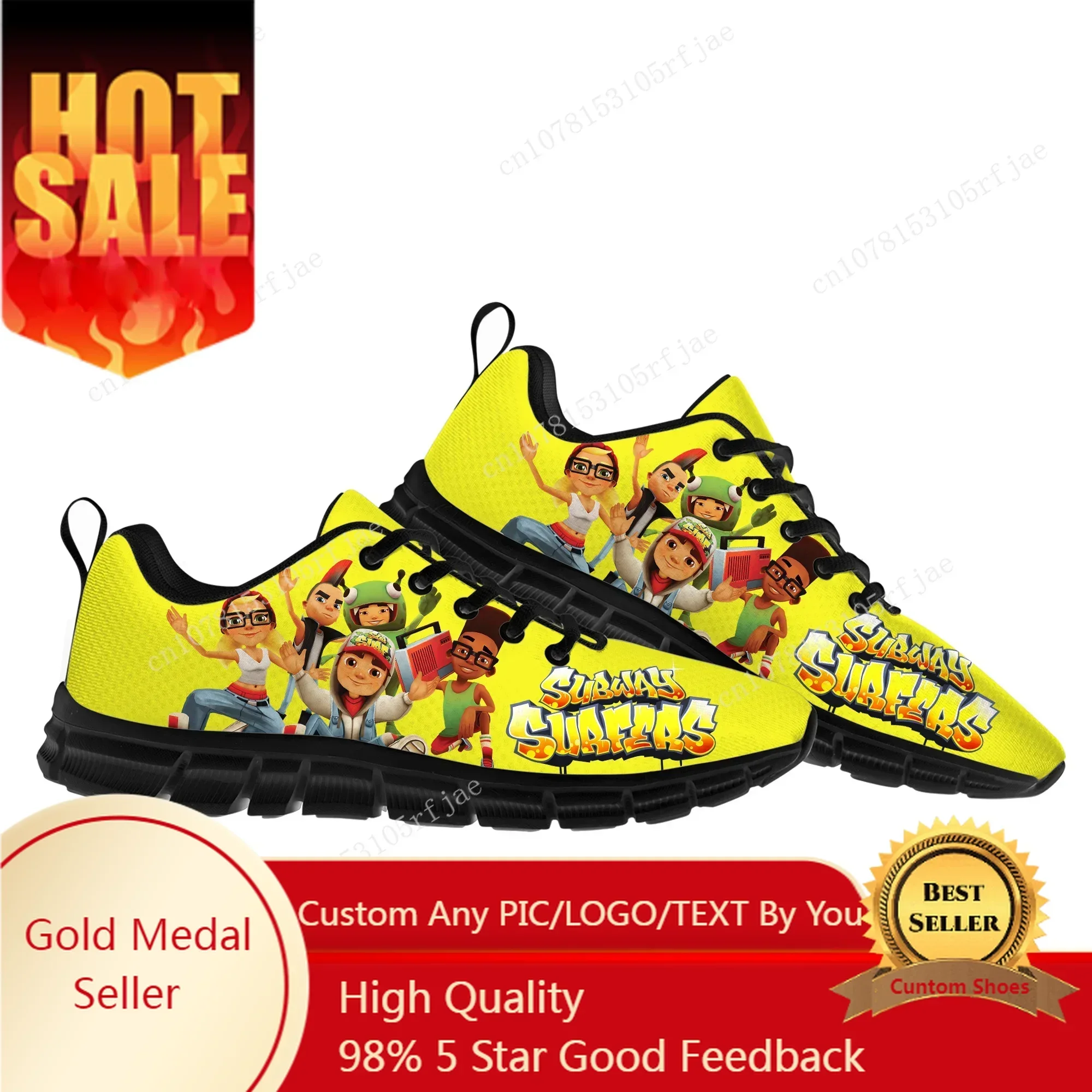 Cartoon Game Subway Surfers Sports Shoes Mens Womens  Sneakers Sneaker Custom Built Shoes