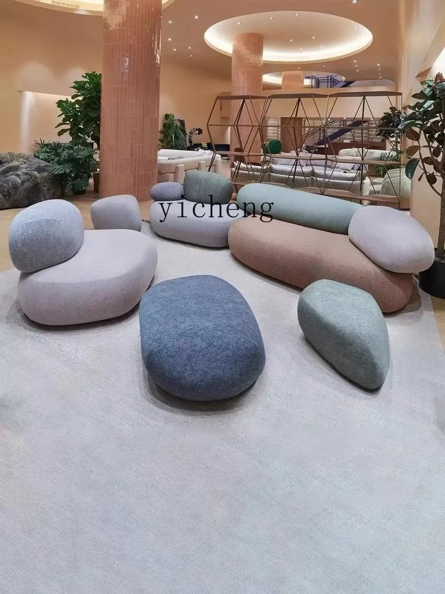 X6-2 Creative Fabric Sofa Modern Minimalist Lambswool Special-Shaped Module Combination - view 5