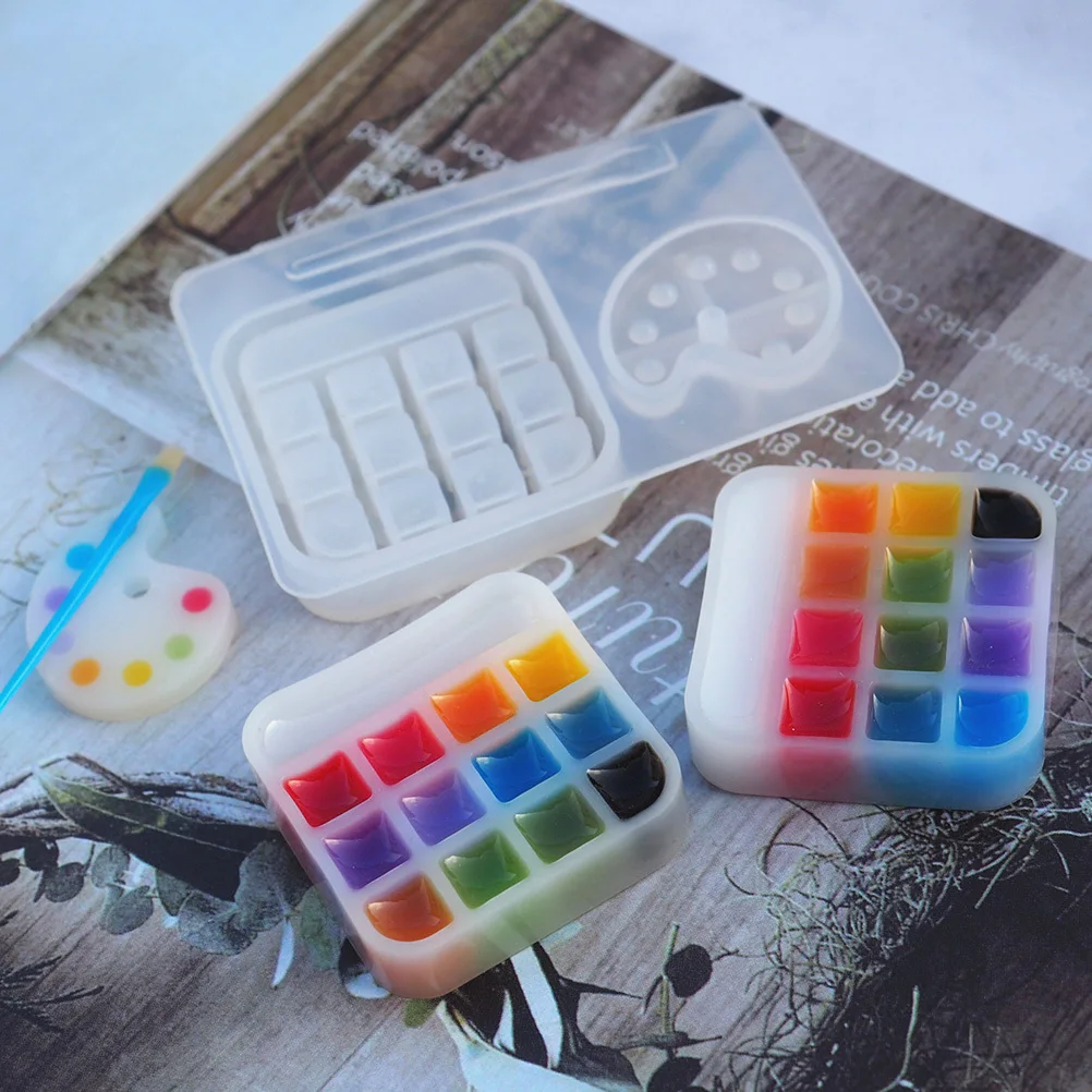 

2 шт., силиконовые формы для Diy, силиконовые формы из смолы для поделок, лоток для красок, коробка, формы, принадлежности для изготовления ювелирных изделий, белый цвет