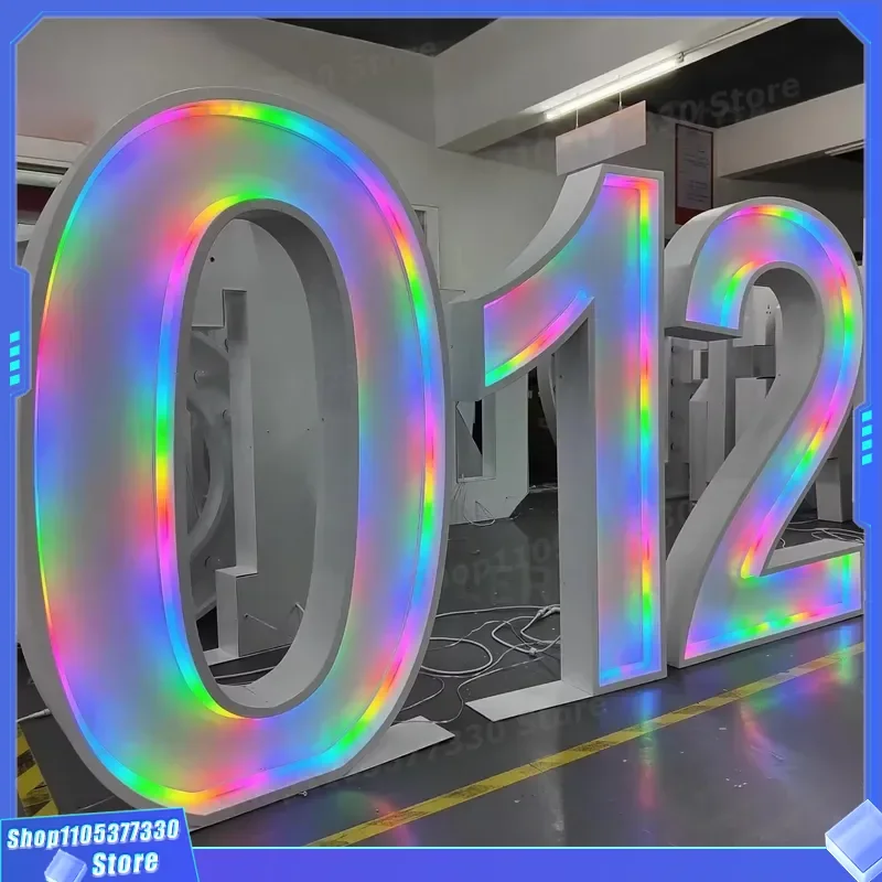 RGB LED Street Sign Digital Display Multi Color Neon Light Party Decor Props for Disco Club Bar Home Decoration Atmosphere