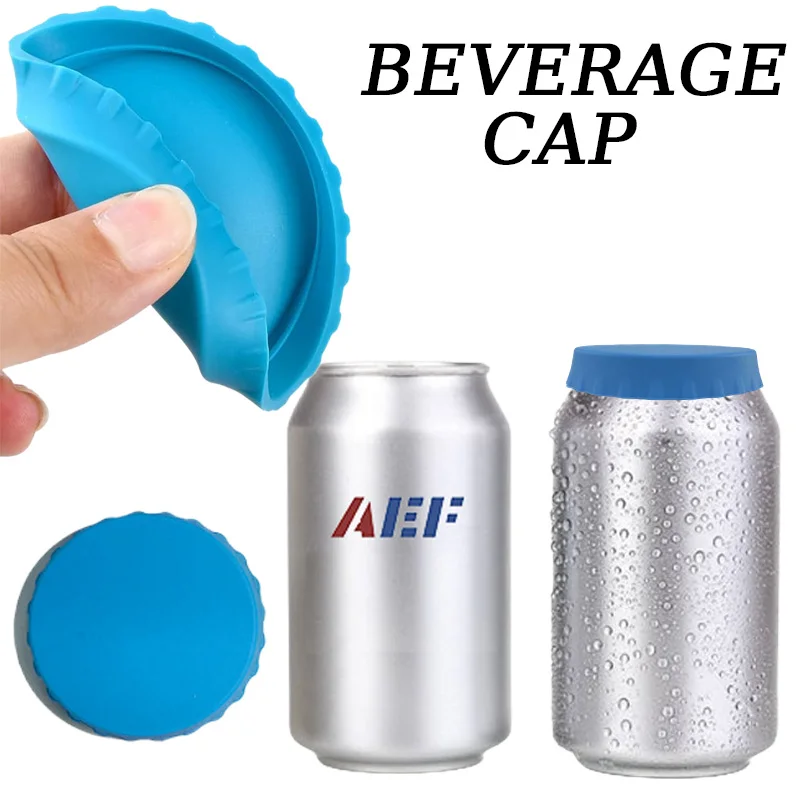 Drink Can Stopper Cans Seal Soft Leak-proof Silicone Water Cup Accessories Can Cover Drinks Reusable Drinking Utensils Beer