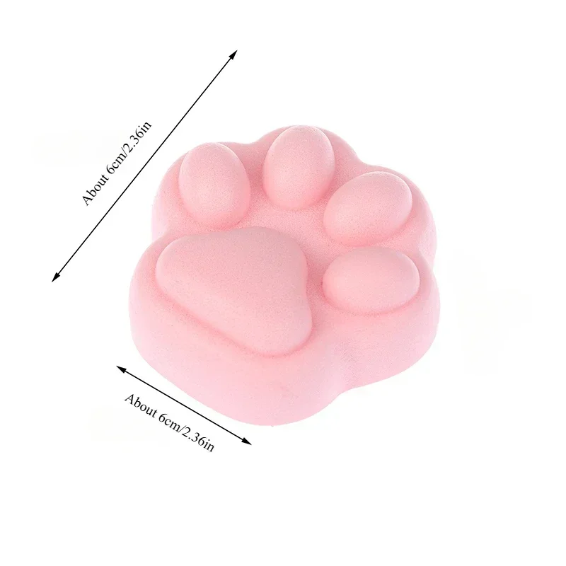 New Models Small Cat Paw Cute Pink Cat Foot Slow Rebound Wet Soft Suction Finger Pinch Decompression Squishy Toy Release Toys