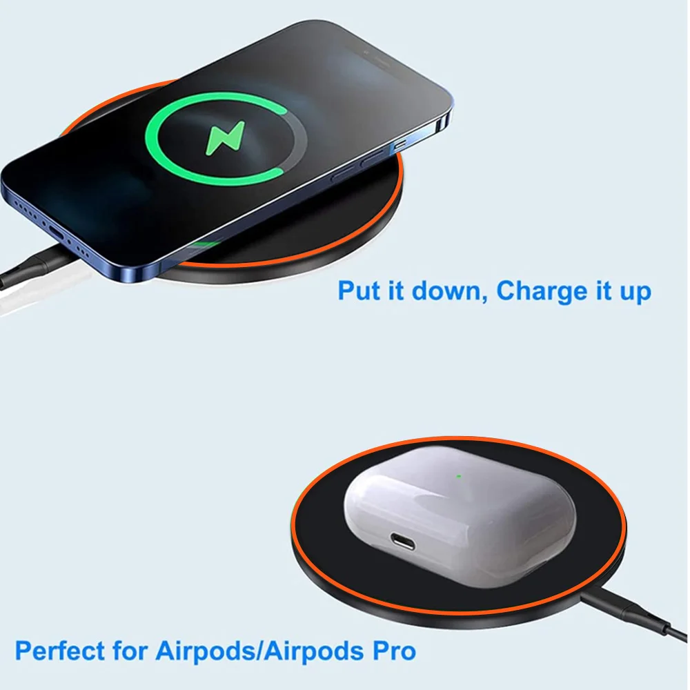 30W Wireless Charging Pad Stand, Fast Induction Charger Compatible with iPhone 12-17 Pro Max, Samsung S25 S26, Xiaomi Phones