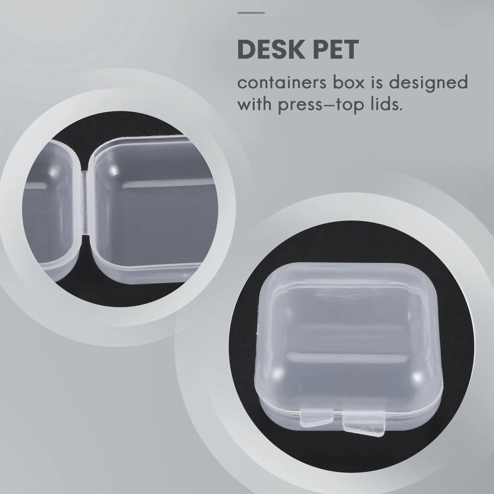 AT02-50Packs Small Clear Plastic Storage Containers,Mixed Empty Mini, Case With Lids For Small Items And Other Craft Projects