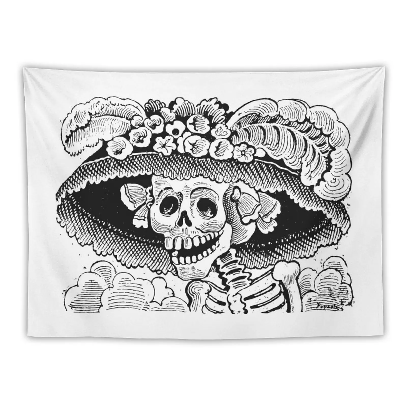 

Dapper Skeleton La Calavera Catrina by Jose Posada Tapestry Bedroom Decorations Korean Room Decor