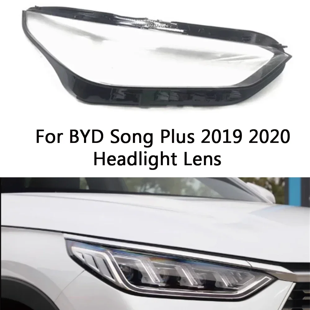 

For BYD Song Plus 2019 2020 Front Headlight Cover Shell Headlamps Lampshade Lens Glass Replace Original Lampshade Plexiglass