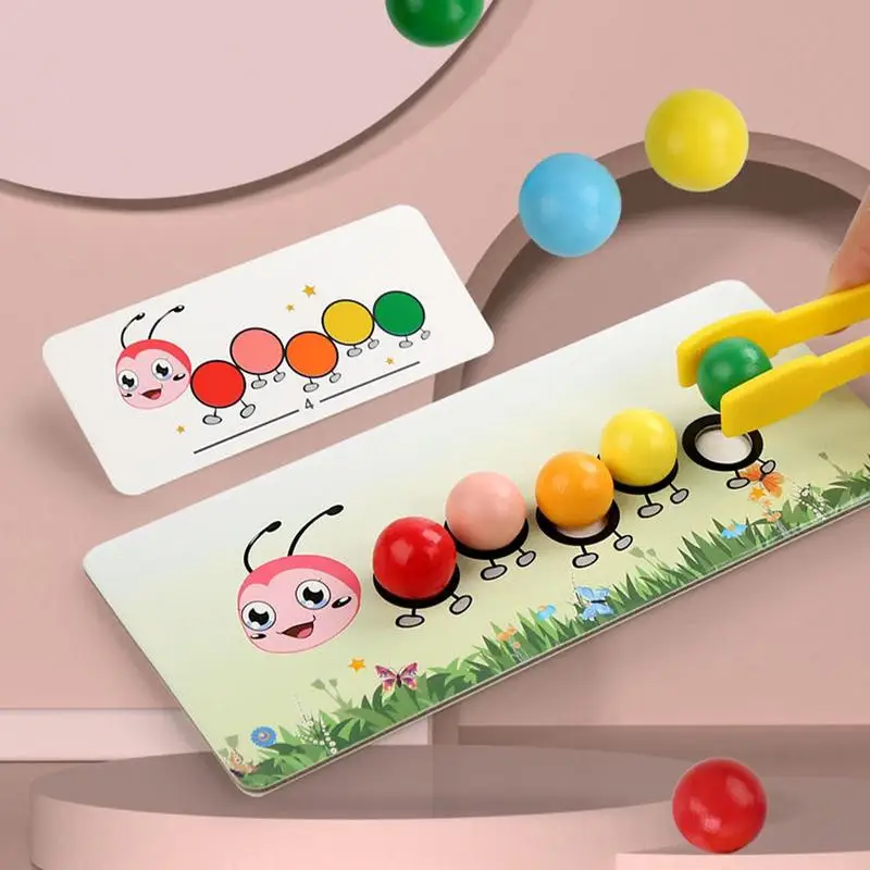 Holz wurm Raupe Muster Clip Perlen Spielzeug Kinder Farb sortierung Matching-Spiel frühes Lernen Lernspiel zeug Geschenke