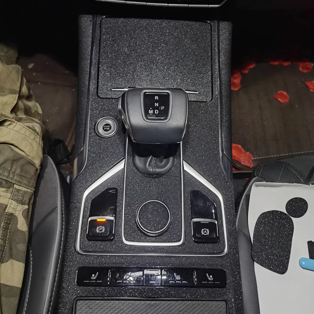 

For HONGQI HS5 2022-2023 Interior Central Control Panel Door Handle 5D Carbon Fiber Stickers Decals Car styling Accessorie
