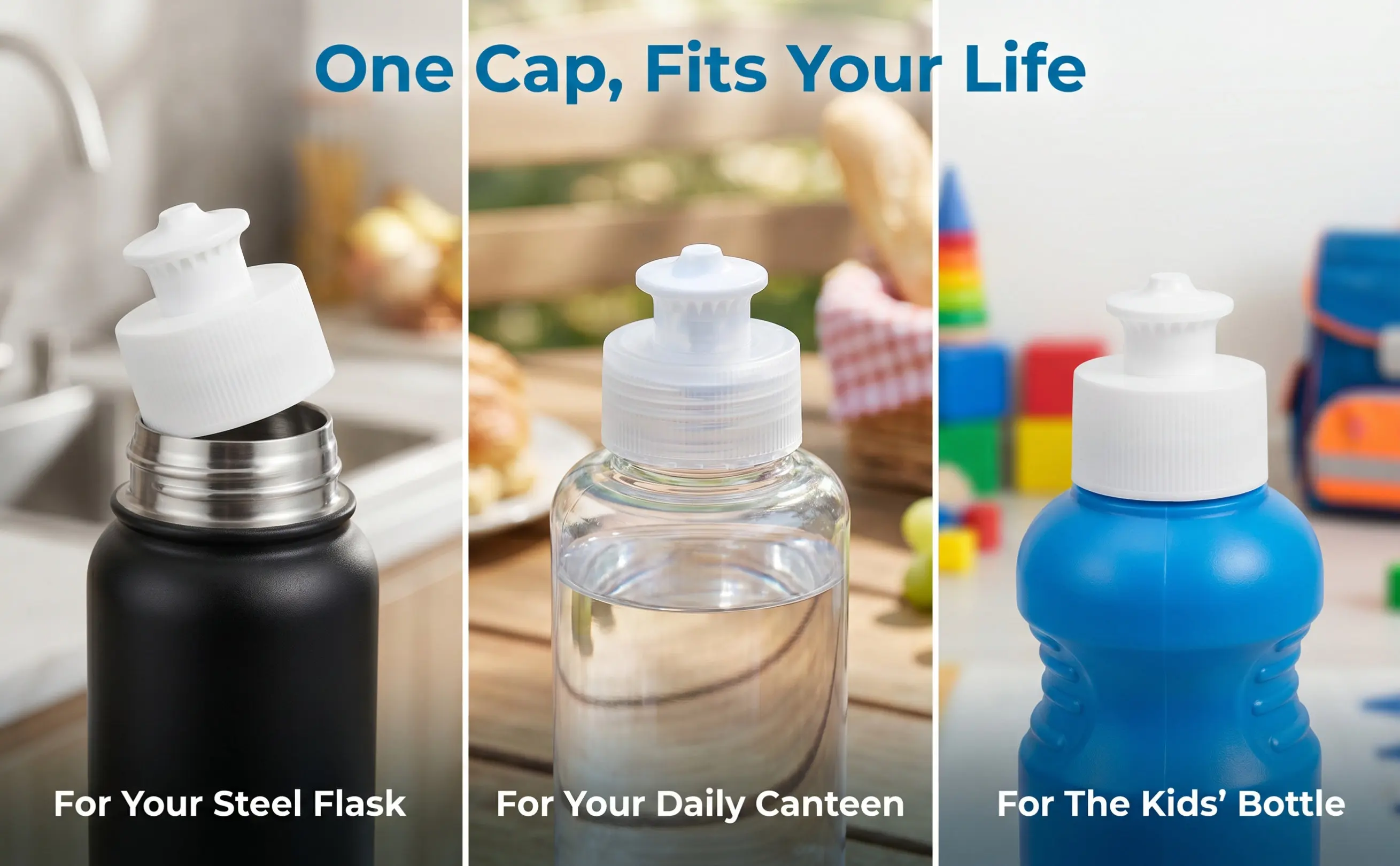 Push Pull Water Bottle Caps 20 Pack Sealing Lids for Sports Bottles and Household Drink Bottles