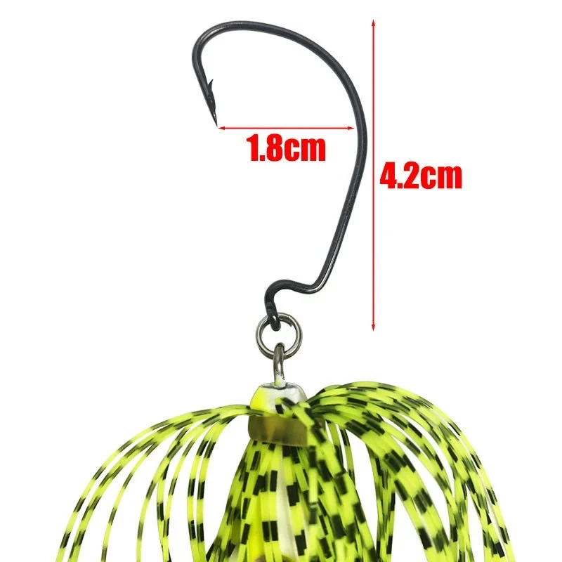 Noeby Chatterbait Bladed Jig 14cm/18.5g Vibrating Wire Bait with Needle Stinger Hook for Pike Bass Fishing Lure Power