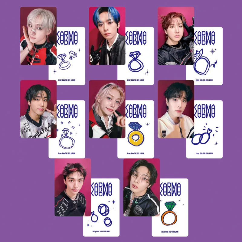 

8pcs KPOP Stray Kids Small Card LOMO Card SKZOO Felix Peripheral Photo Card Lucky Card Support Card Fan Collection Card Gift