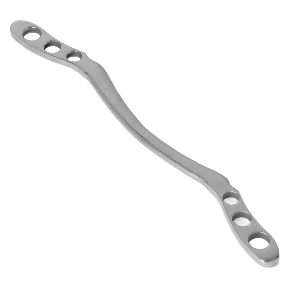 Stainless Steel Perforated Stainless Steel Fascia Massage Tool Silver Length 34cm Physiotherapy Muscle Relaxing Gua Sha Board