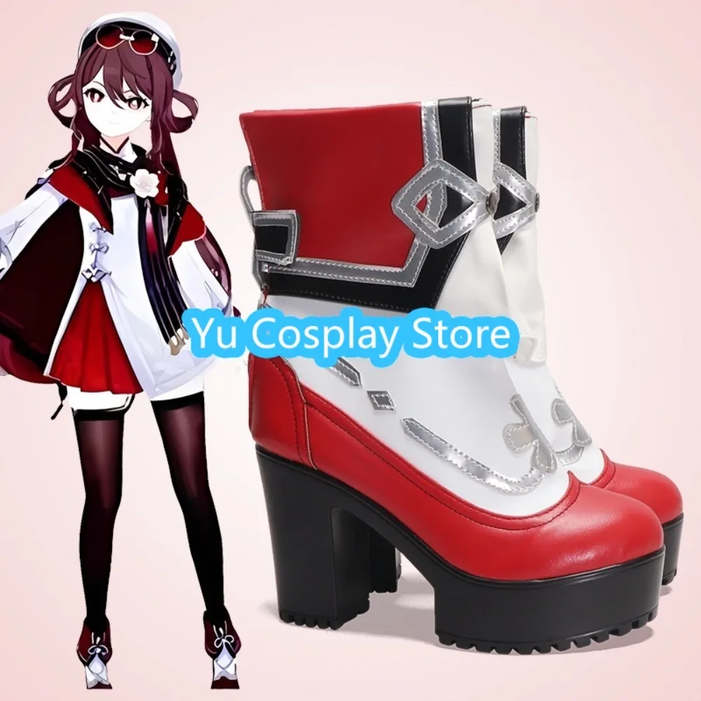 

Yu Косплей Магазин Genshin Impact Фонарь Rite Hu Tao Linh Snow Peach Red Обувь для косплея Аниме Обувь для косплея Сапоги Хэллоуин