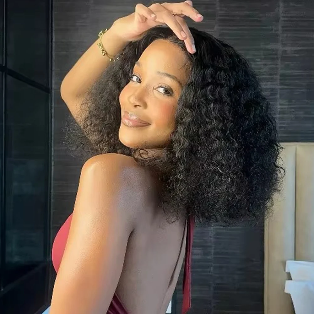 

Glueless Wear and Go Deep Wave Short Bob Wig 13x4 13x6 HD Lace Front Wig Human Hair For Women Black Ready To Wear Pre cut Lace