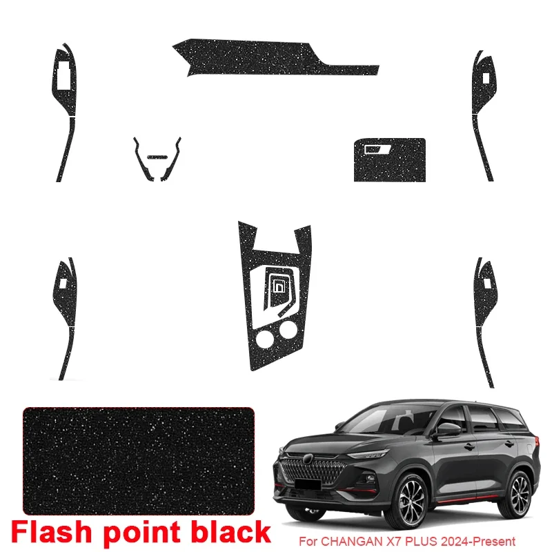 

Car Carbon Interior Sticker Window Lifting Panel Decal Gear Door Protective Film Accessory For CHANGAN X7 PLUS 2024-Present LHD