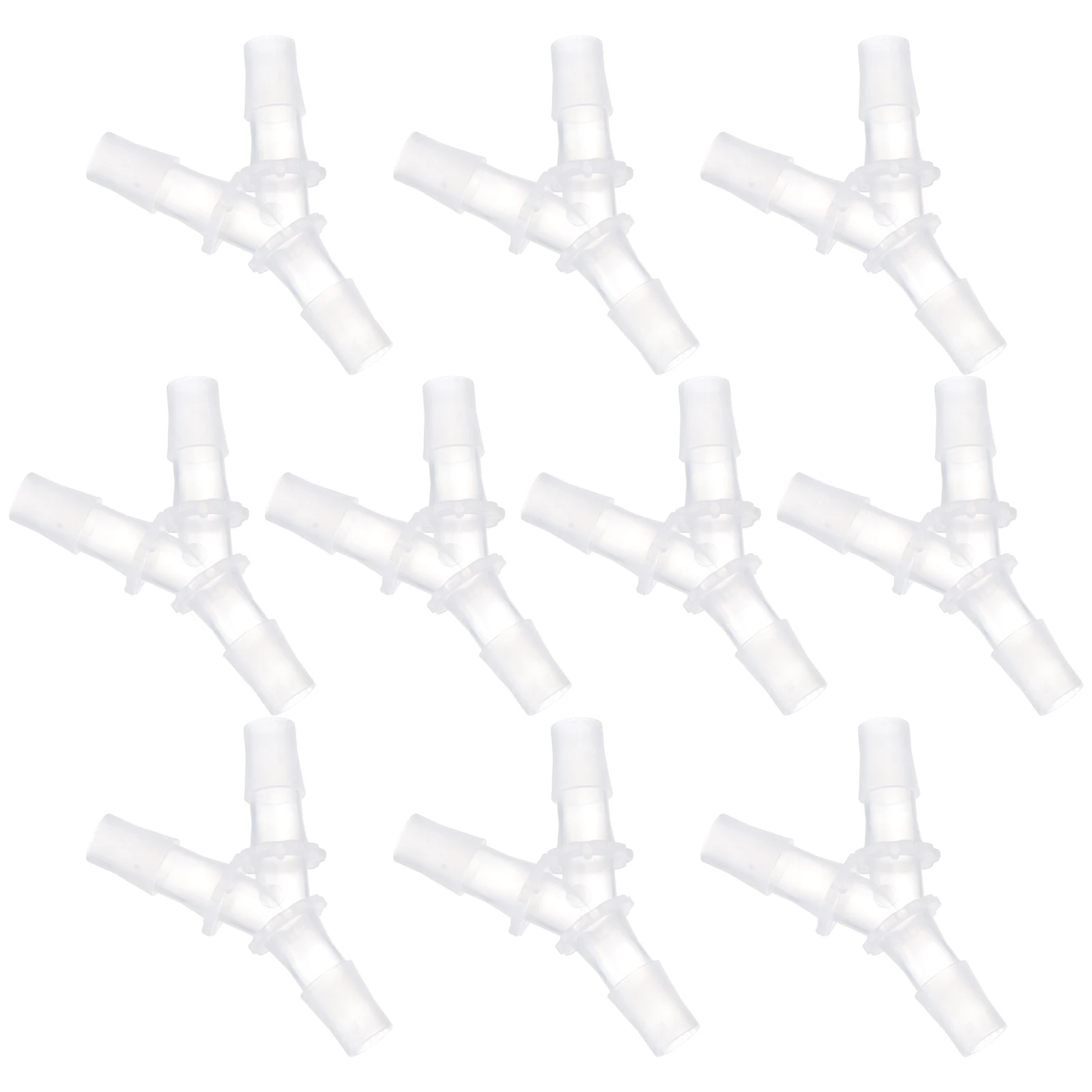 

10pcs 3 Way Plastic Joint Hose Fittings Barbed Tee Connector Repair Extend Tubes Laboratory Food Medical Straight Cross
