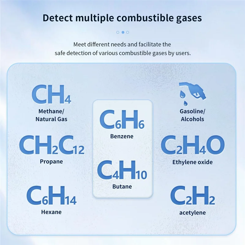 A41Z-1 PCS Gas Leak  Alarm Sound Methane Hexane With LCD Screen 2 AAA Batteries For Home C