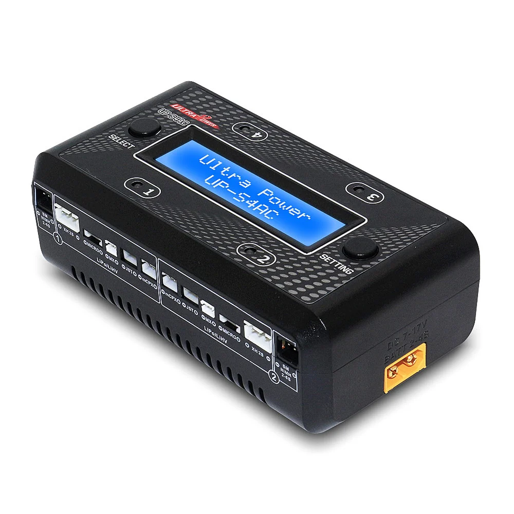 ULTRA POWER UP-S4AC Battery Charger LCD Digital Display 4x7W 1A AC DC Charger for RC FPV 1S-2S LiPO/LiHV 2S-6S NiMH/NiCd Battery