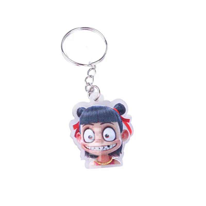 Miniso Hot Nezha Aobing Cute Key Chain 20pcs Pendant Charm Keyring Chinese Movie Friends Animation Derivatives Custom Toys