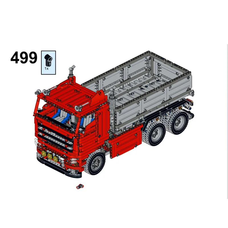 

MOC-47391, новый грузовой транспортный самосвал, фургон, кирпичная модель 1481, деталиMOC, креативные строительные блоки для мальчиков и детей на день рождения, игрушки