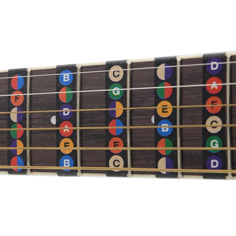 3-6Sheets/Pack Guitar Scale Sticker Notes Label Beginner Self Study Visual Guide Props Guitar Accessories for Music Lovers ZYF