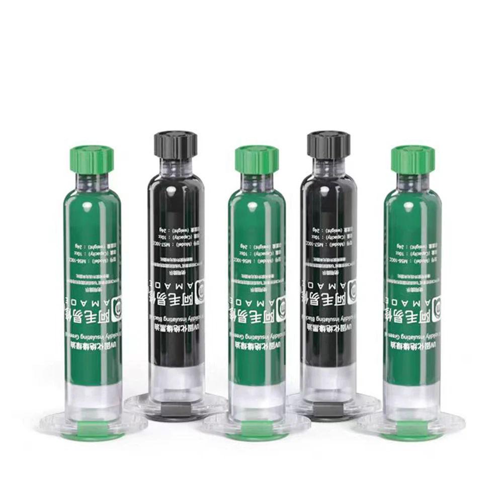 AMAOE PCB UV Solidify Изолирующее масло, клей для припоя, УФ-черный, зеленый, отверждаемая паяльная маска для материнской платы, инструменты для ремонта Nand