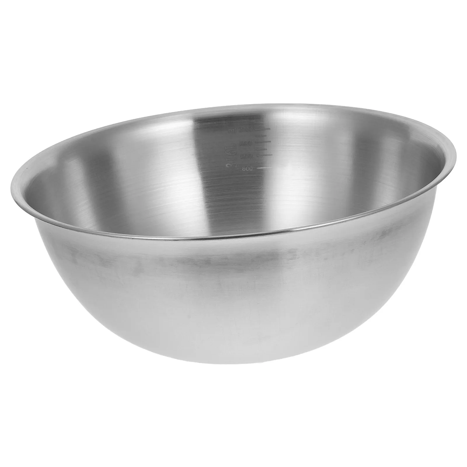 Stainless Steel Mixing Bowl 23Cm Heavy Duty Thickened Kitchen Prep Bowl with Internal Measurement Markings for Baking Dough