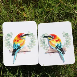 1 Piece 4.7*6.5cm Stick on Embroidery Stickers Cartoon Bird Cute Animal Patch Self-Adhesive for Clothes Bag DIY Decoration