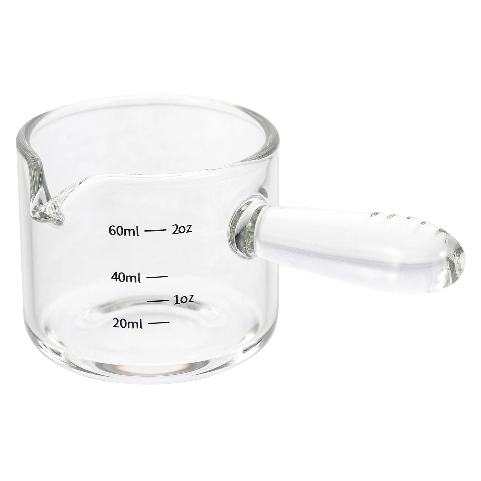 

Household Coffee Glass Pointed Measuring Cup with Clear Scale for Milk Syrup and Espresso Use Measuring Milk Cup