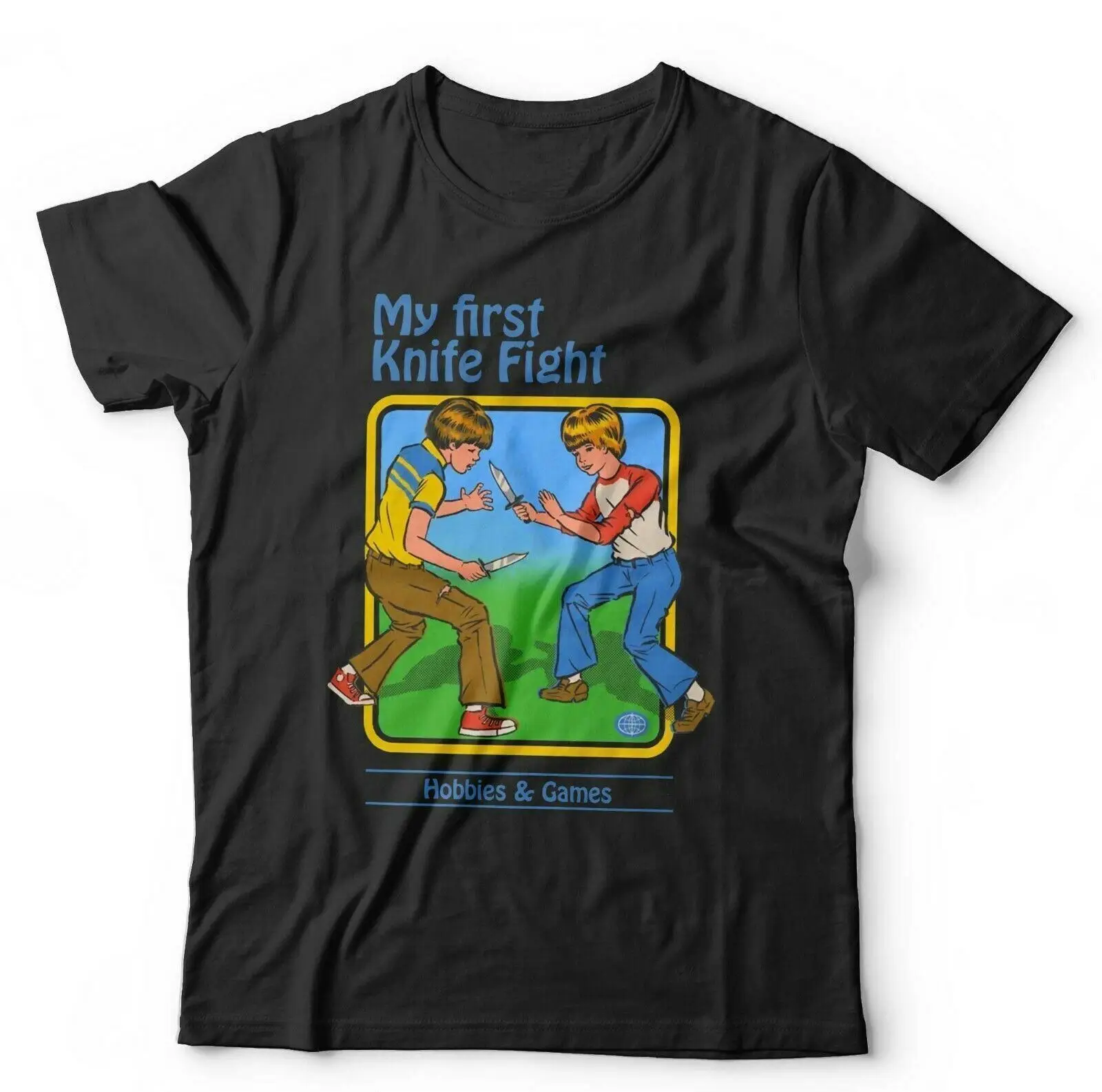 My First Knife Fight Tshirt Unisex & Kids - Funny Cartoon Retro Vintage