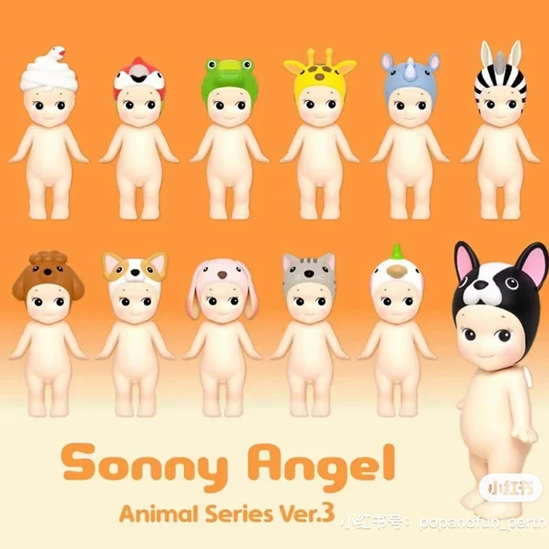 Sonny Angel Animal Series Ver.4 Hippers Dreaming Back Series Mini Figures Action Amine Car Phone Christmas New Year Toys Gift