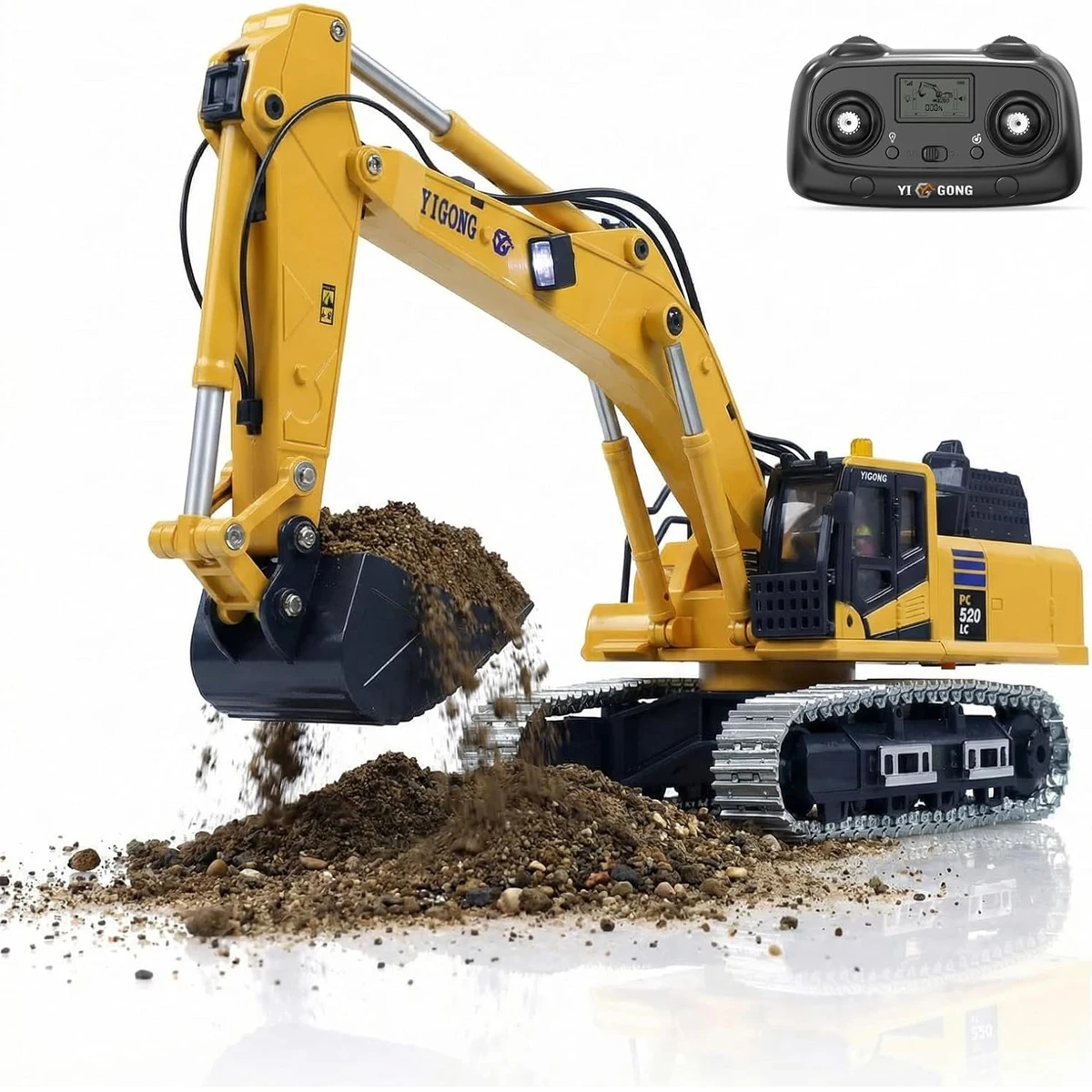 Heavy Equipment Games - 1/50 Remote Control Excavator Metal Rc