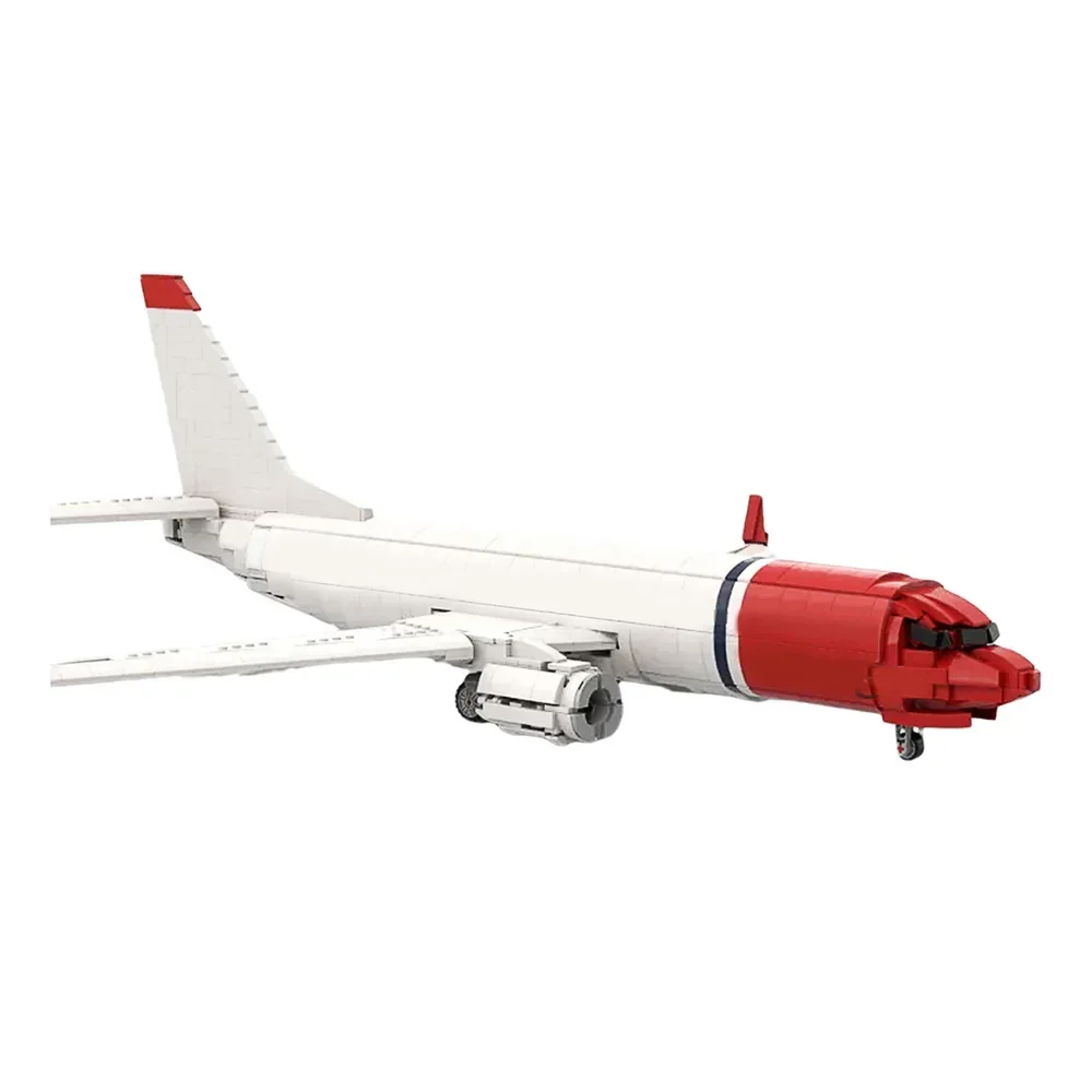 MOC-65055 norueguês 737-800 avião 1:51 escala modelo de alta tecnologia avião de passageiros aéreo bloco de construção conjunto diy crianças quebra-cabeça brinquedos presente