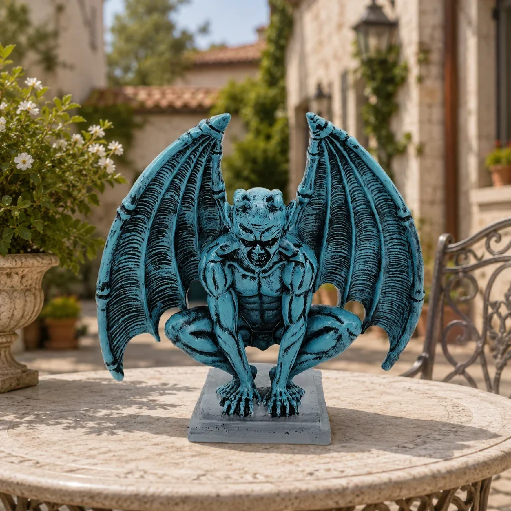 Gargoyle Statues Outdoor Winged Gargoyle Garden Sculpture Home Decor Figurine Resin Gothic Indoor Outdoor Decor Statue