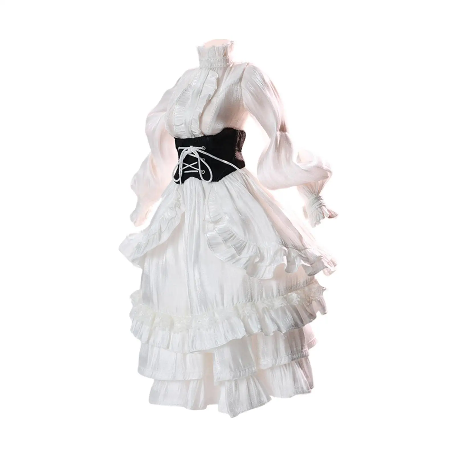 Miniature Figure Dress Gothic Evening Gown Fashion Outfit Accessories for 1/6 Female Action Figure